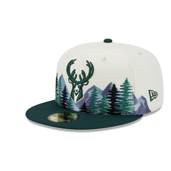 New Era Milwaukee Bucks Outdoor Collection 59FIFTY Fitted Hat Cap Size 7 3/8 - Picture 2 of 7